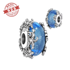 Ocean Blue Murano Glass Charm - S925