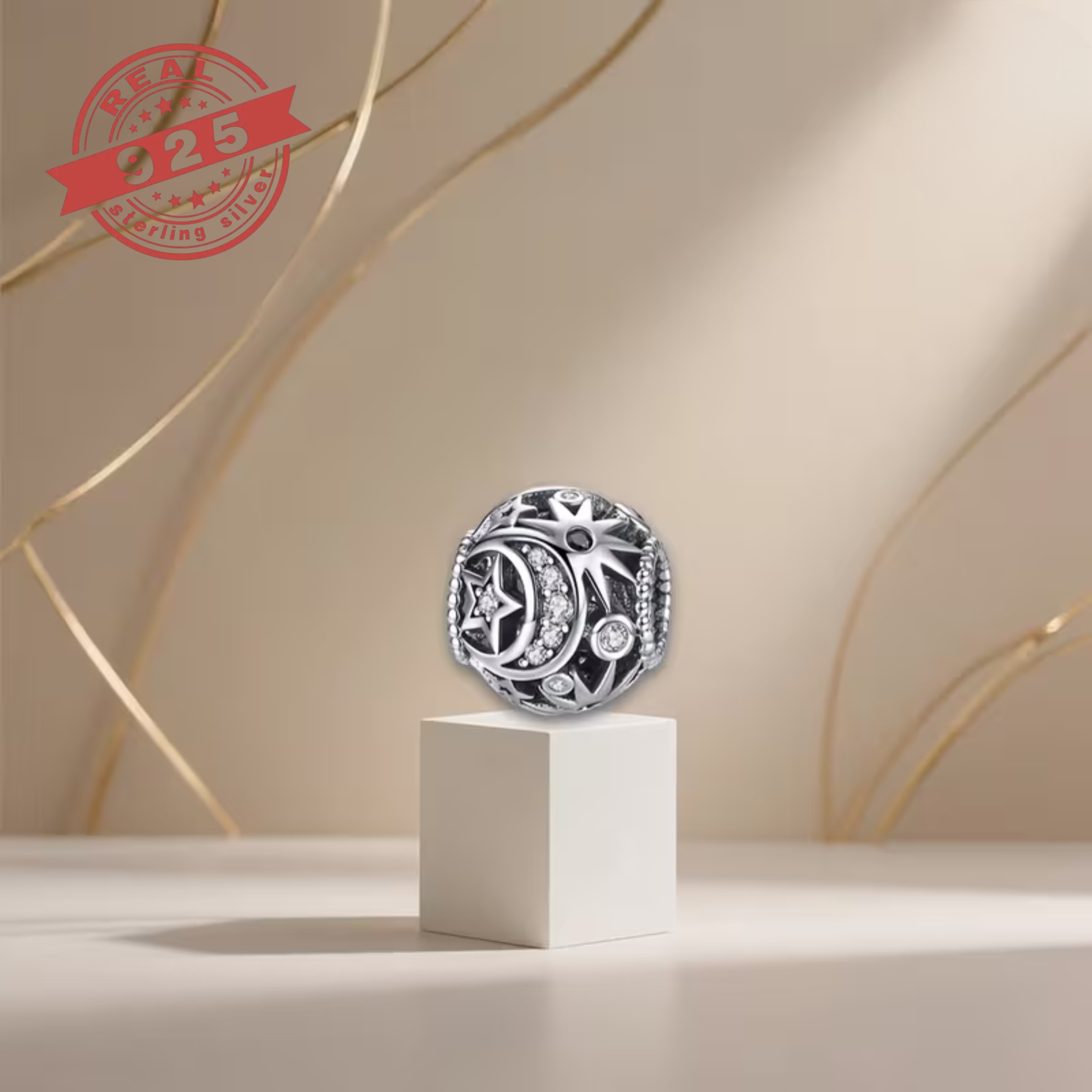 Sun & Moon Celestial Charm - S925 - Image 2