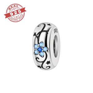 Midnight Blossom Spacer Charm - S925