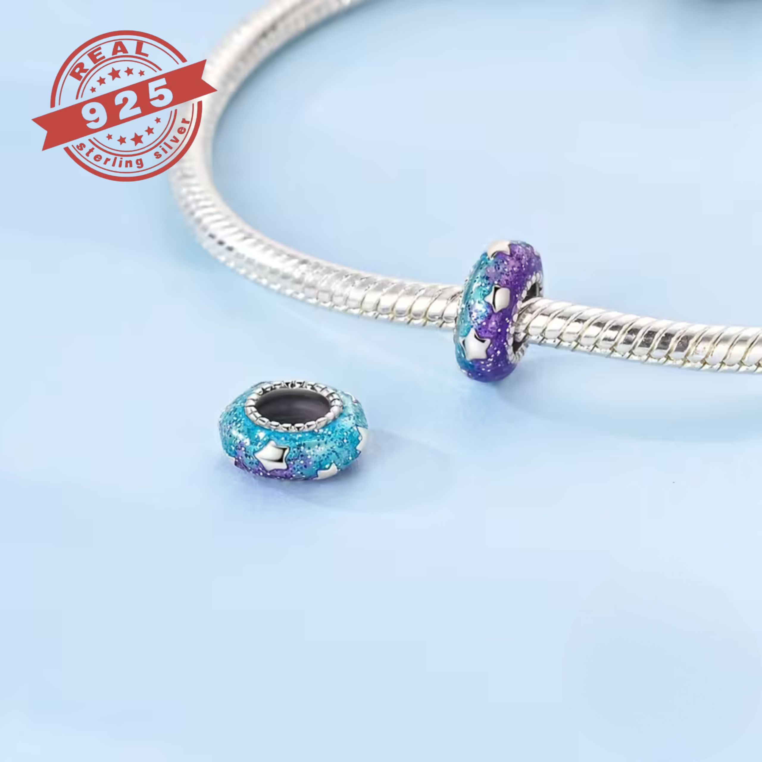 Galaxy Dreams Murano Charm - S925 - Image 2