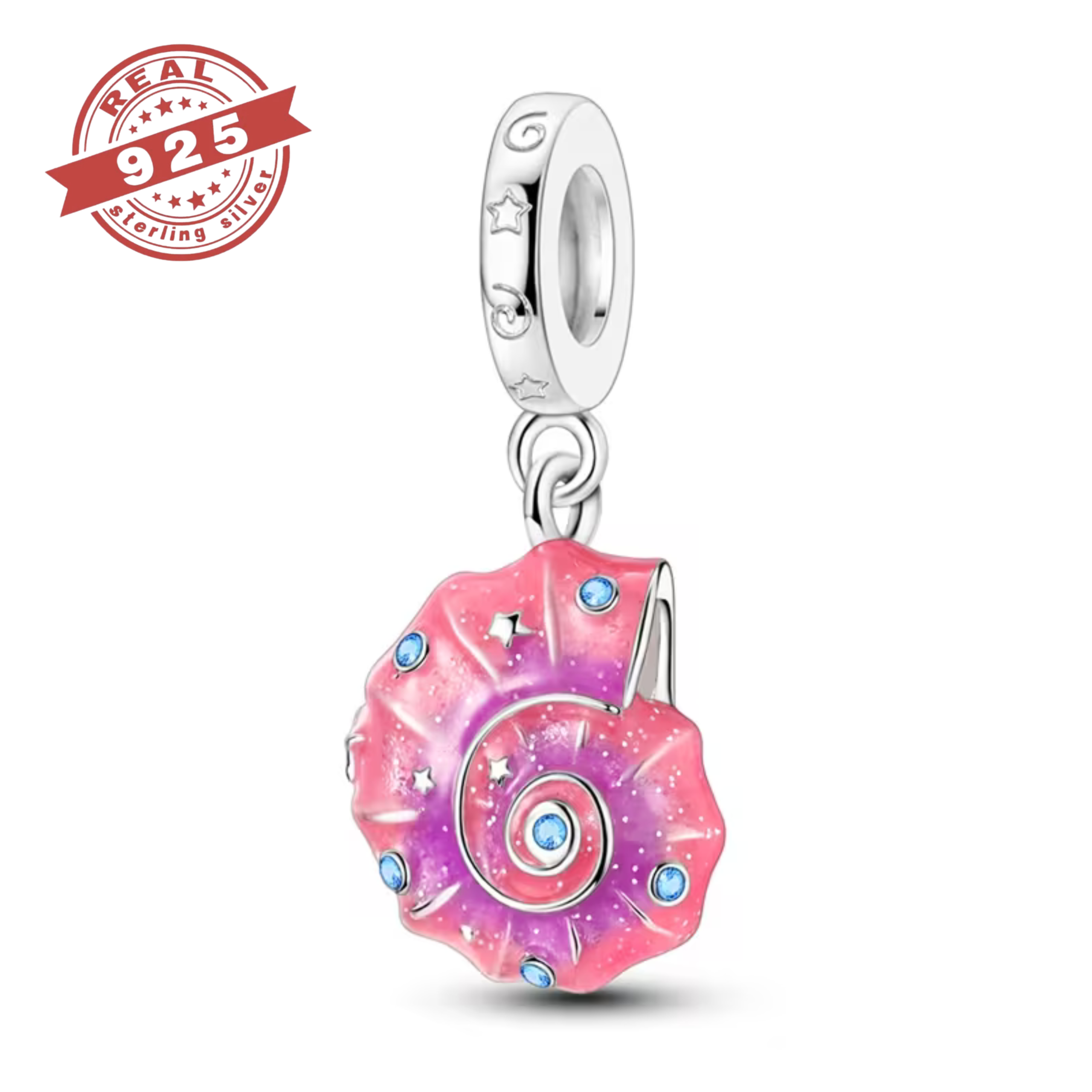 Conch Shell Pendant Charm - S925
