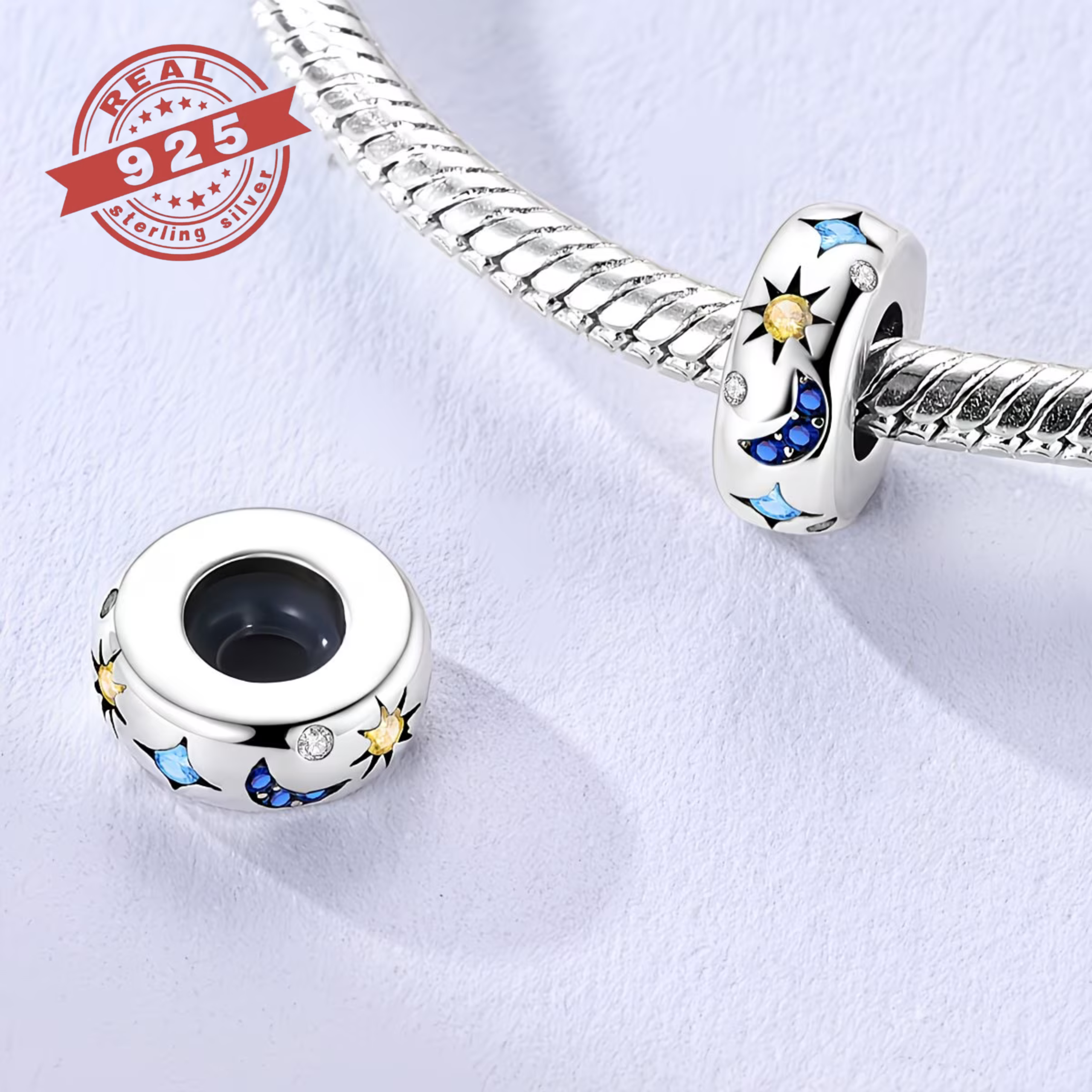 Celestial Charm with Silicone Stopper – S925 - Image 2
